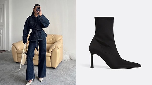 "Salı sallanır" diyerek haftaya enerjik bir dokunuş katmak ister misin? Son zamanların trend ikilisi olan denim ceket ve pantolonu bir araya getirerek cool bir görünüm yakalayabilirsin. Bu kombini ince topuklu bilekte botlarla tamamladığında ise hem şık hem de zahmetsizce havalı bir tarz ortaya çıkar.