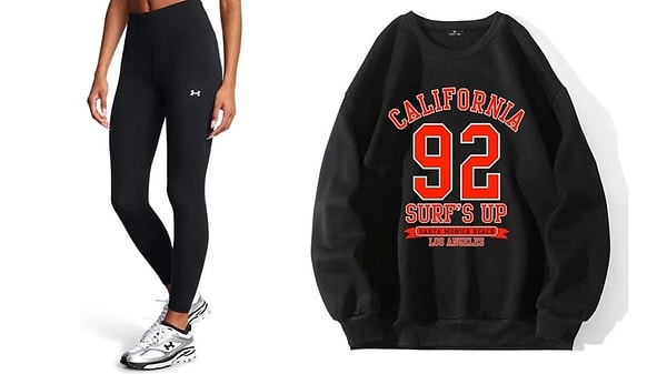 "Ben daha spor tarzlardan hoşlanıyorum” diyenler için zahmetsizce şık olmanın yolu tabii ki taytlar ve sweatshirtlerden geçiyor. Rahatlığın ön planda olduğu bu kombinleri şık sneaker’larla tamamladığında hem gün boyu konforlu hem de stil sahibi bir görünüm elde edebilirsin.