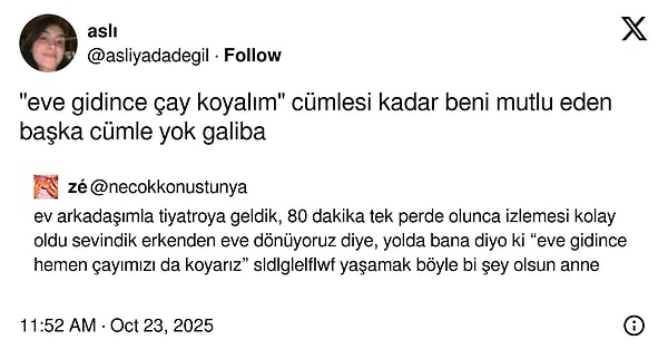 Okurken bile geldi o huzur.