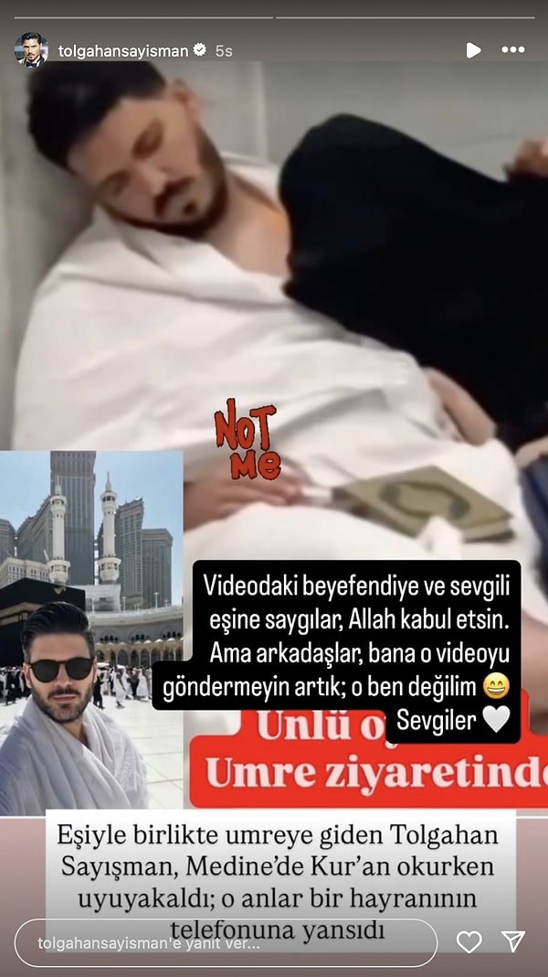 Tolgahan Sayışman, who asserted that he was not the person in the photo, made light of the news.