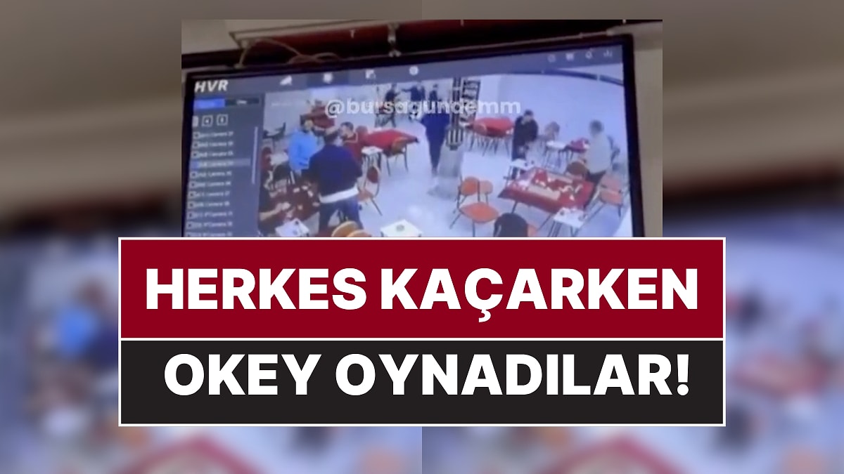 Bursa&apos;da Dört Arkadaş 6.1 Büyüklüğündeki Deprem Anında Herkes Kaçarken Okey Oynamaya Devam Etti