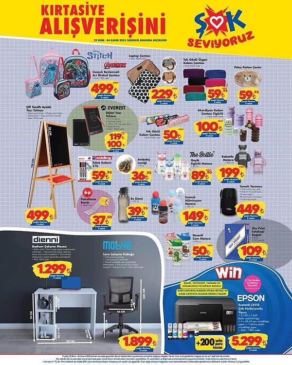 Epson Ecotank L3210 Çok Fonksiyonlu Yazıcı 5.299 TL