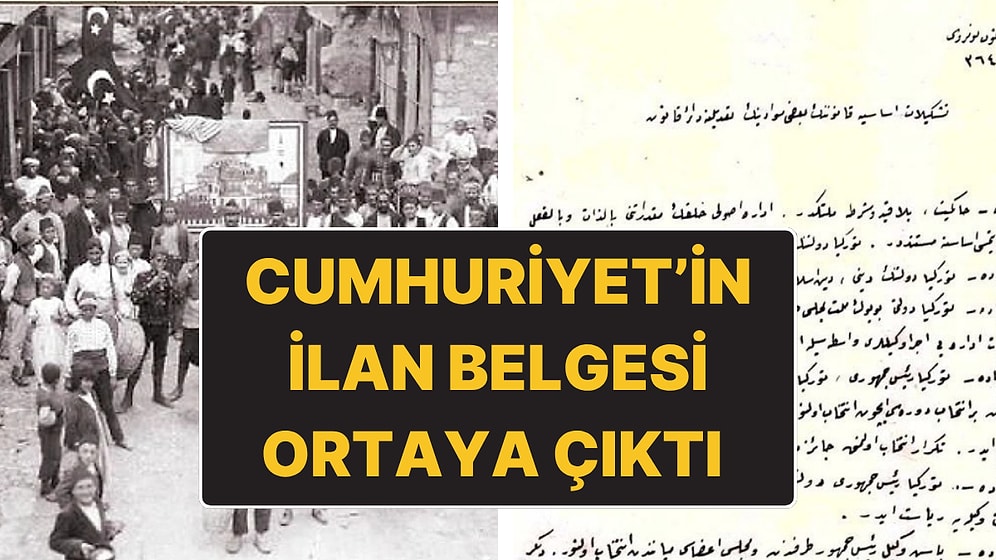 İlber Ortaylı Cumhuriyet’in İlan Belgesini Paylaştı: "Türkiye Devleti’nin Şekl-i Hükümeti Cumhuriyettir"