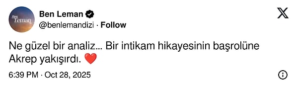 Ve dizinin resmi hesabı da analizleri doğruladı. 👇