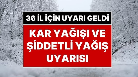 29 Ekim Çarşamba Hava Durumu: Meteoroloji’den Kar Yağışı, Fırtına ve Kuvvetli Yağış Uyarısı