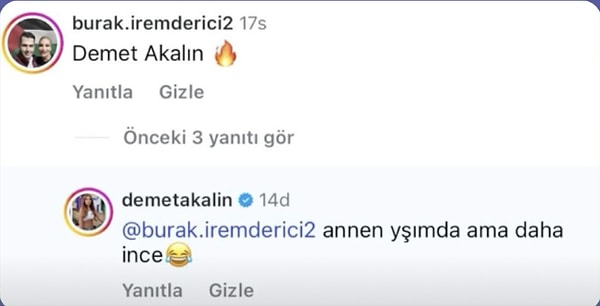 Famous for reading and responding to every comment about herself on social media, Demet Akalın has hit the headlines with her response to one of the posts asking "Demet or Mina?".