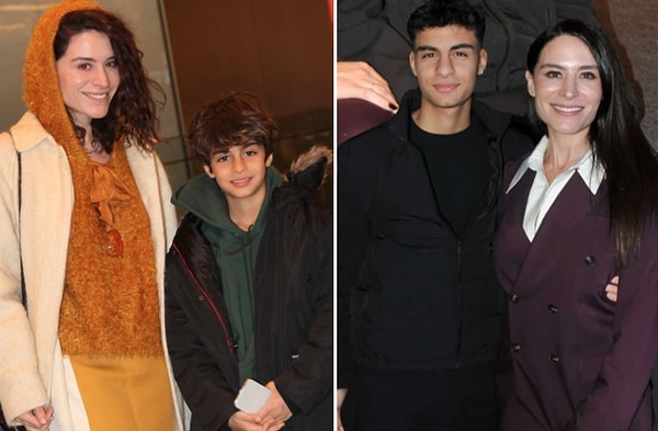 Belçim Bilgin was accompanied by her son Rodin at the premiere of her latest film.