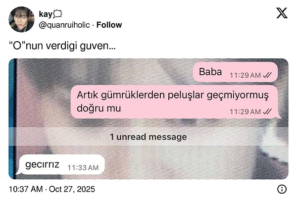 Gayet kendinden emin.