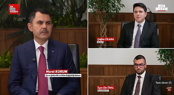 Bakan Murat Kurum, Ensonhaber’in YouTube kanalında “Son Durum” programına katılarak 500 bin sosyal konut projesi ile ilgili açıklamalarda bulundu.