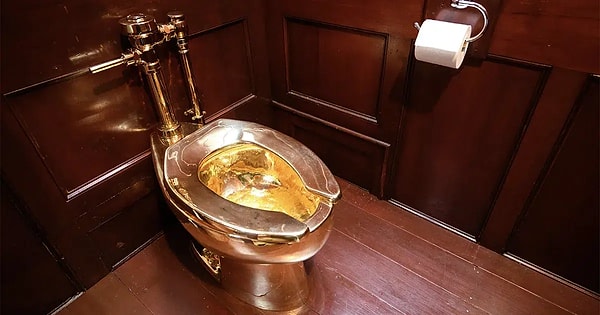 The starting price for the golden toilet is set at 10 million dollars.