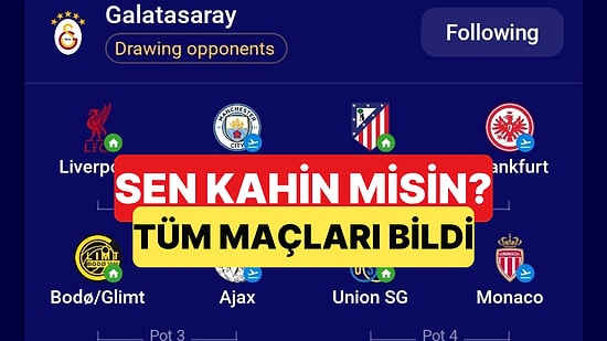 Galatasaraylı Bir Taraftarının 4 Şampiyonlar Ligi Maçı Tahmini de Tuttu