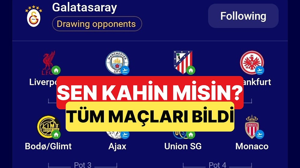 Galatasaraylı Bir Taraftarının 4 Şampiyonlar Ligi Maçı Tahmini de Tuttu
