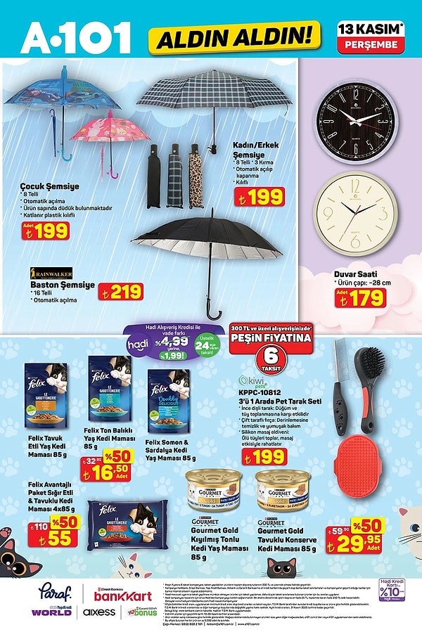 Kadın / Erkek Şemsiye 199 TL