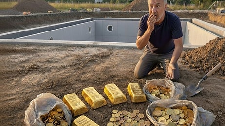 Evinde Hazine Buldu: Yeni Evinin Bahçesine Havuz Yapmak İstedi, Kazdığı Bahçeden 34 Milyon TL’lik Altın Buldu