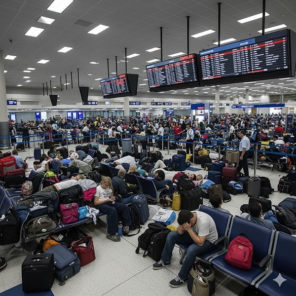 ABD'de pazar günü 2 bin 700'den fazla uçuş iptal edilirken, ülkedeki uçuşları izleyen FlightAware sitesine göre yalnızca pazar günü yaklaşık 10 bin uçuşta gecikme yaşandı.