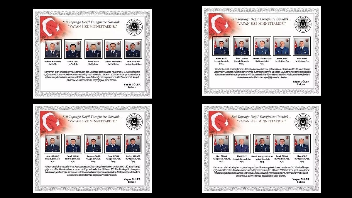 Şehit Olan 20 Askerin İsimleri Açıklandı: Türk Hava Kuvvetleri’ne Ait C-130 Kargo Uçağı Gürcistan&apos;da Düştü!