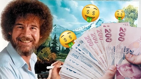 90’ların Efsanesi Ünlü Ressam Bob Ross’un Tabloları Rekor Fiyata Alıcı Buldu