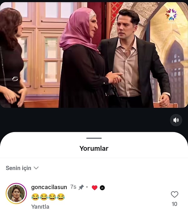 Uzak Şehir'in Sadakat'i Gonca Cilasun, yapılan parodiye tepkisiz kalmadı.