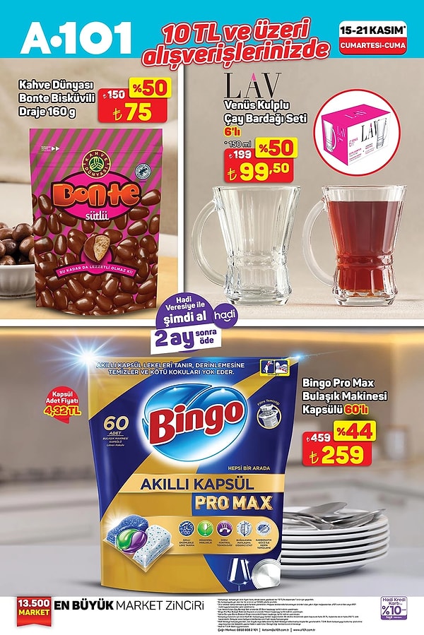 10 TL ve alışverişlerinizde;