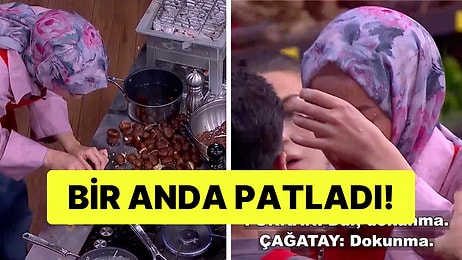 MasterChef'te Korkutan Kaza: Yarışmacı Sümeyye'nin Yüzüne Kestane Patladı