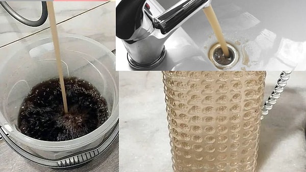 İstanbul’da evlerin musluklarından akan çamurlu su vatandaşları korkuttu.