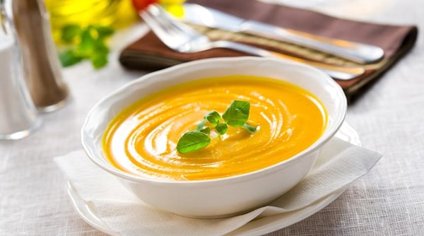 Creamy Pumpkin Soup with Honey