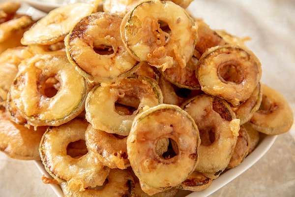 6. Makarna ve Peynirli Kızarmış Kabak