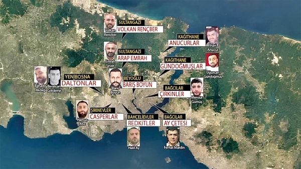 İlçe ilçe İstanbul’un çete haritası!