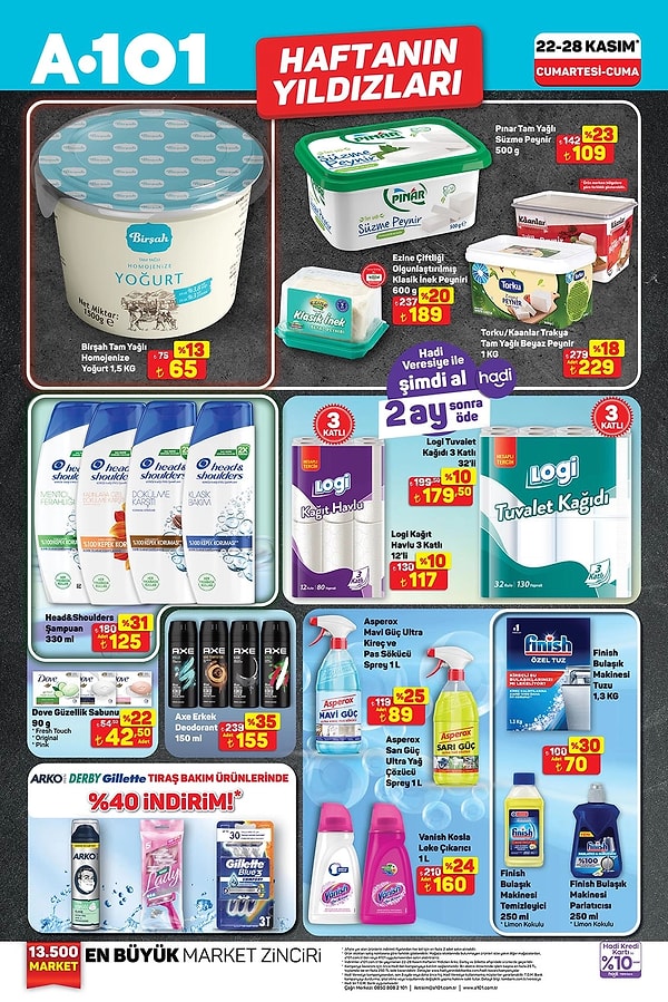 Birşah Tam Yağlı Homojenize Yoğurt 1,5 Kg 65 TL