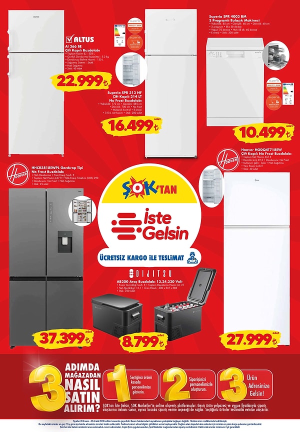 Altus Çift Kapılı Buzdolabı 22.999 TL