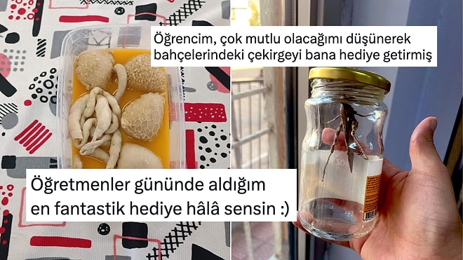 Öğretmenler Günündeki Hediyelerinde Yaratıcılıkta Sınır Tanımayarak Gülümseten Öğrenciler