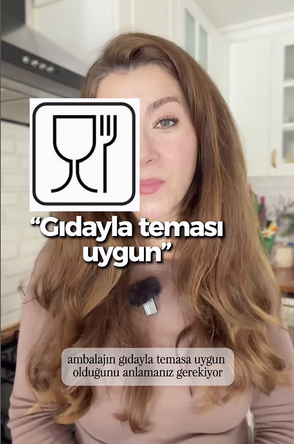 "Gıdayla temasa uygun" sembolü.