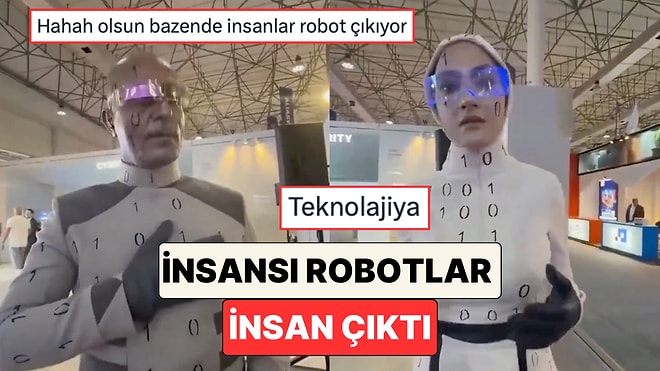 Fıkra Gibi Olay: İran'da Bir Teknoloji Fuarında Sergilenen İnsansı Robotlar İnsan Çıktı