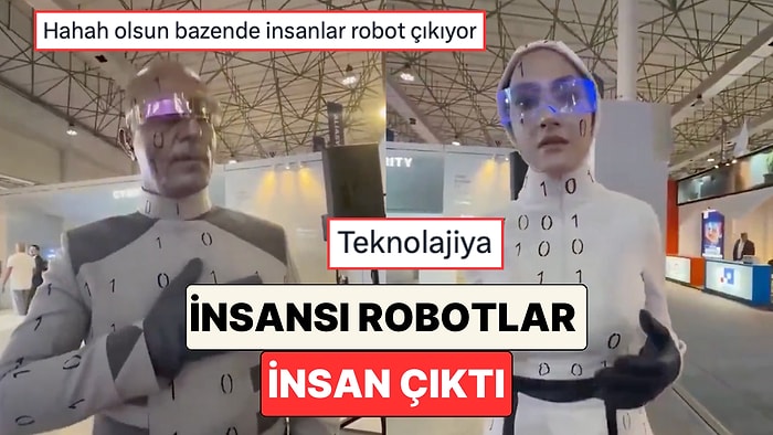 Fıkra Gibi Olay: İran'da Bir Teknoloji Fuarında Sergilenen İnsansı Robotlar İnsan Çıktı