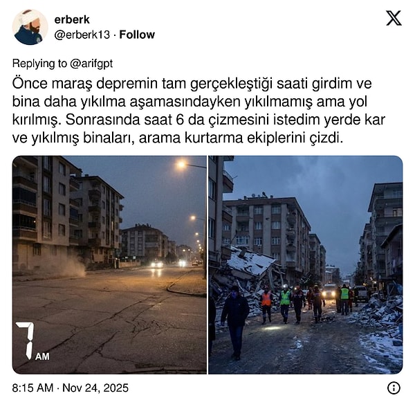 Yapay zekanın dakika dakika olayları tahmin etmesi ise şaşırttı.