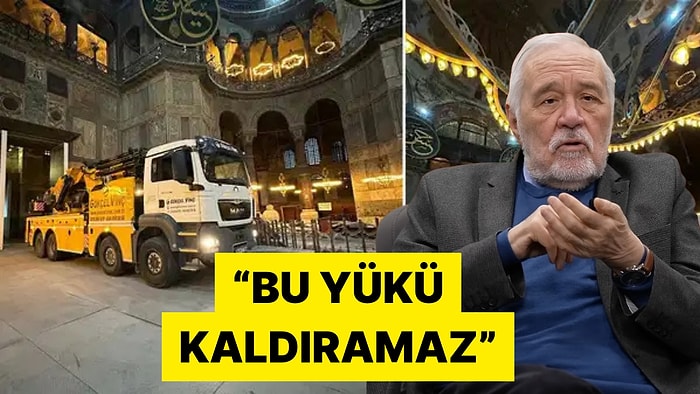 Ünlü Tarihçi İlber Ortaylı Ayasofya Camii'nde Yapılan Çalışmalara Tepki Gösterdi