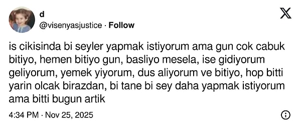 Özetle gün bitiyor.