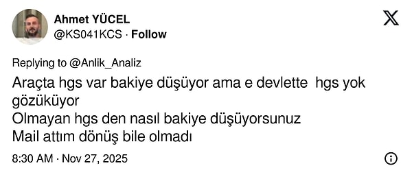 Bazı sürücüler de ilgisizlikten şikayetçi.