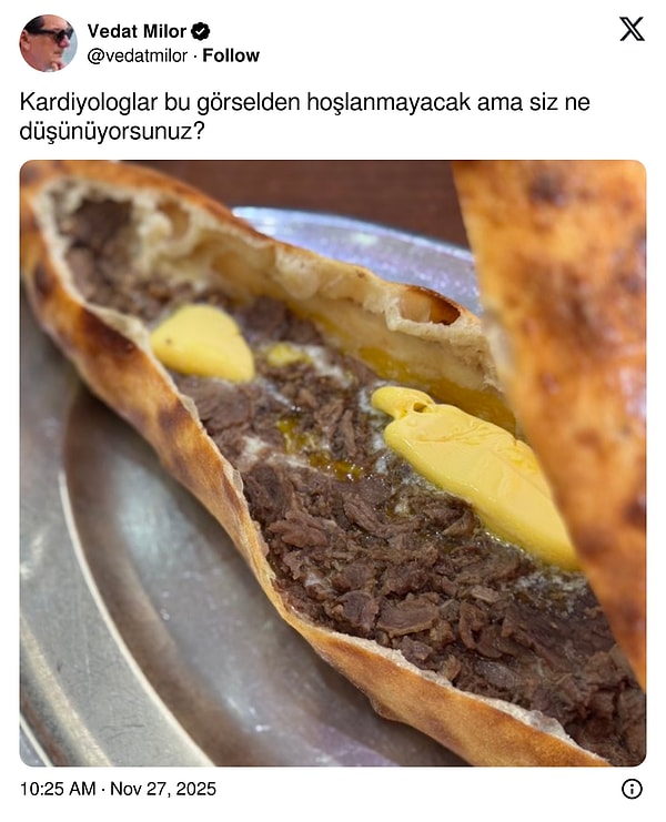 Milor'un paylaşımı şu şekildeydi.