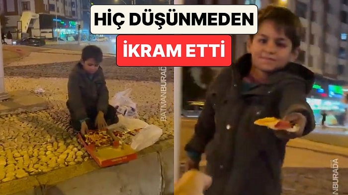 Trafik Işıklarında Peçete Satan Çocuğun Yediği Pizzadan Hiç Düşünmeden İkram Ettiği Anlar Uzun Uzun Düşündürdü