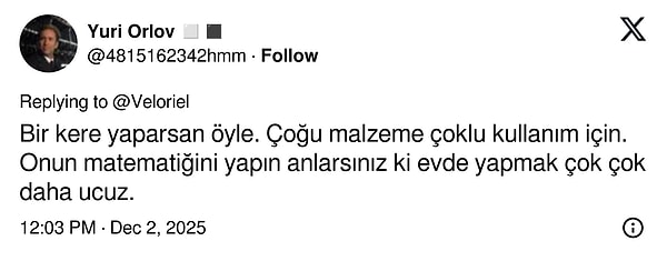 Ancak sisteme oturduğunda evde yemeğin her türlü ucuza geldiği de savunuldu.