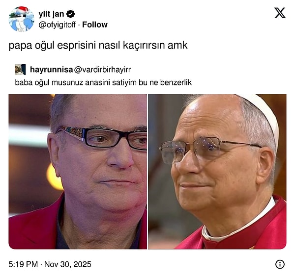 Papa ziyareti de radardan kaçmadı.