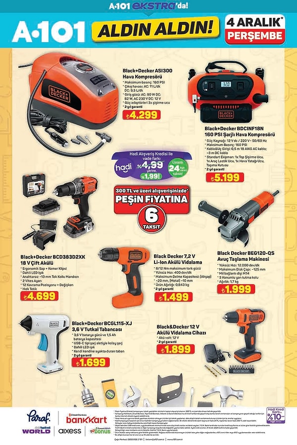 Black+Decker ASI300 Hava Kompresörü 4.299 TL