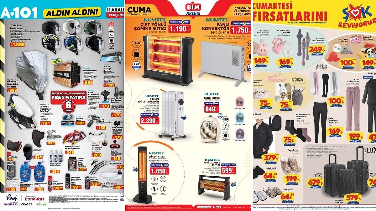 İndirim Günleri Başlıyor! 6 - 12 Aralık Haftasında A101 ve BİM Aktüel Ürünler Listesinde Ne Var?