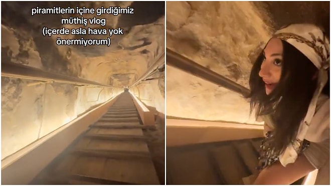 A Woman Traveling In Egypt Showed The Inside Of The Pyramids