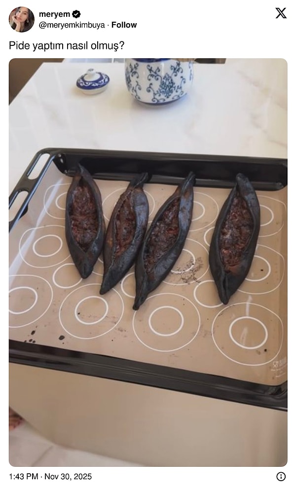 Pide yerine 'karnıyarık' yapan kullanıcı.