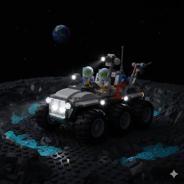 7. Astronotlar Ay’da yeni nesil elektrikli araçlarla daha geniş alanlara ulaşacak.