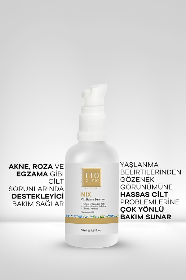 3. İnce Çizgi, Matlık ve Elastikiyet Kaybı Yaşayanlar: TTO Clinic Mix Gençlik Serumu
