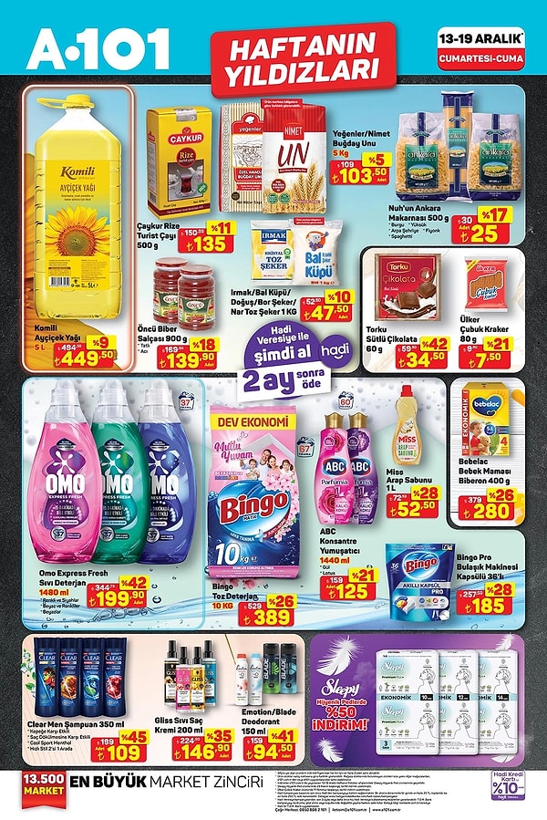 Komili Ayçiçek Yağı 5 Litre 449,50 TL