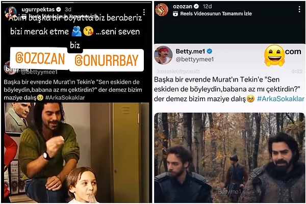 Uğur Pektaş, Hüsnü Çoban’ı canlandıran Özgür Ozan’ı etiketleyerek sevgisini iletti.
